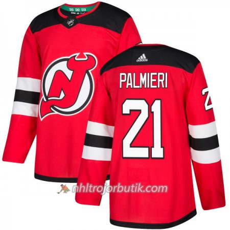 Män Ishockey New Jersey Devils Tröja Kyle Palmieri 21 Adidas 2017-2018 Röd Authentic